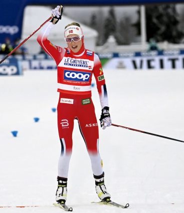 Therese Johaugová beh na lyžiach